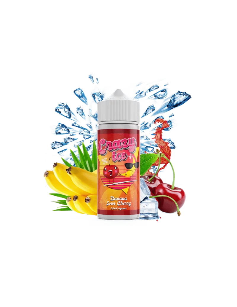 Steam City Crazy Ice Banana Sour Cherry Flavour Shot 30ml/120ml