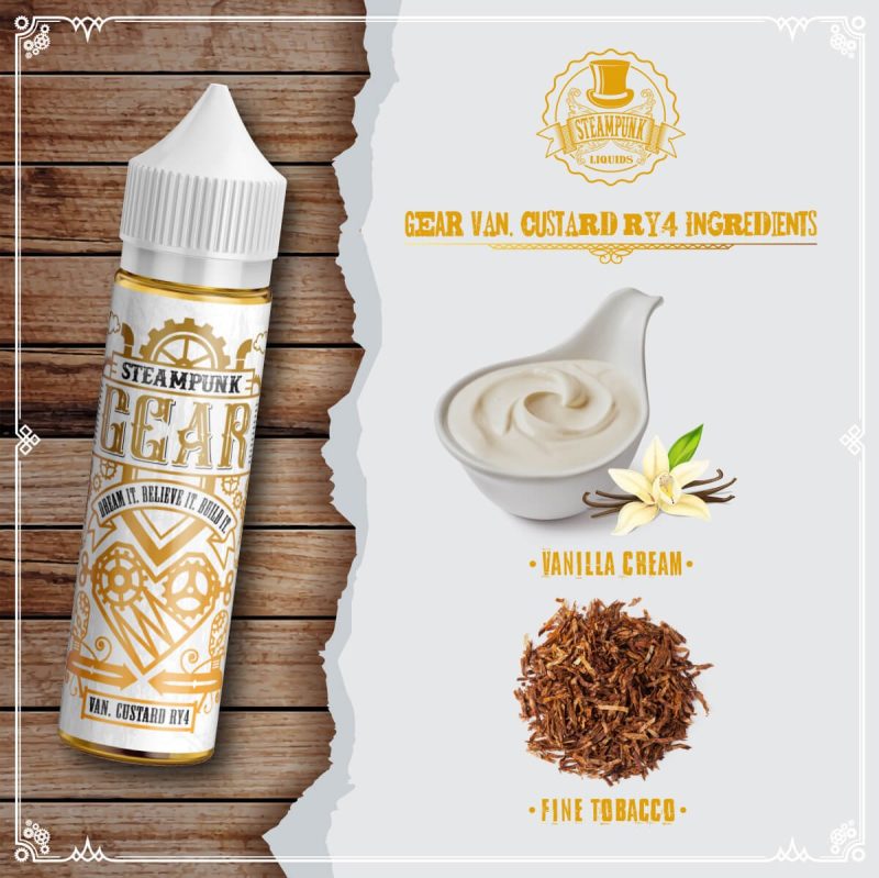 SteamPunk Gear Van. Custard RY4 20 / 60ml