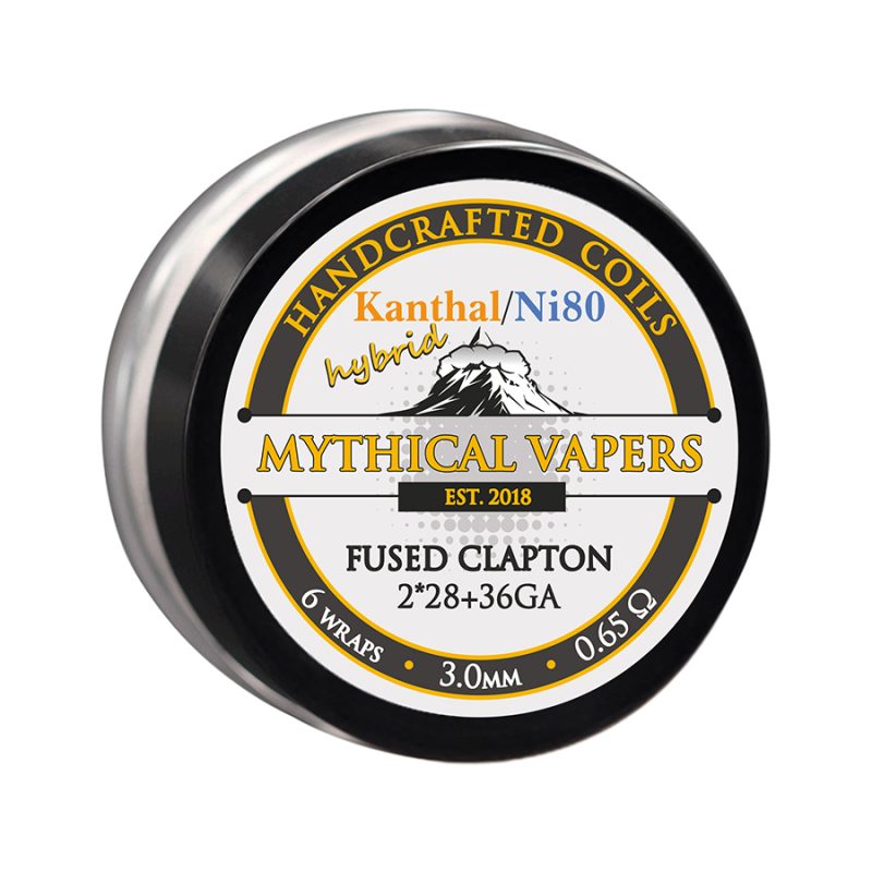 Mythical Vapers Handcrafted Coils Hybrid Fused Clapton 0.65ohm 2*28+36GA