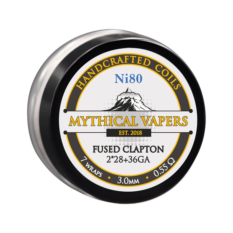 Mythical Vapers Handcrafted Coils Fused Clapton Ni80 0.55ohm 2*28+36GA