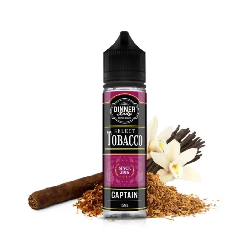 Dinner Lady Flavour Shot Select Tobacco Captain 15/60ml