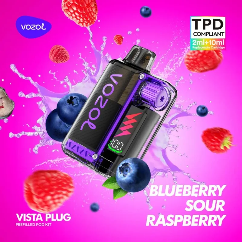 Vozol Vista Plug 20mg 2ml + 10ml Blueberry Sour Raspberry (10.000 puffs)